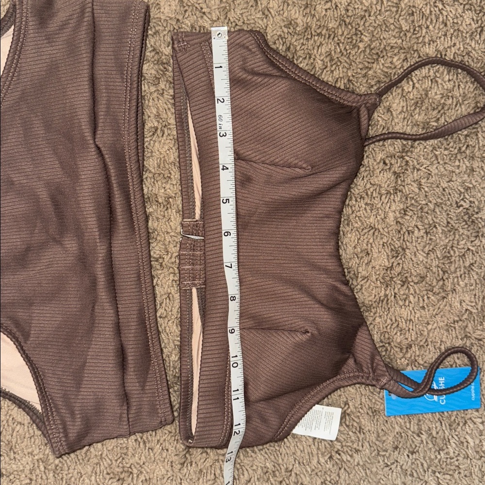 Cupshe Chocolate Brown Bikini Set NWT Size Small - Picture 9 of 9
